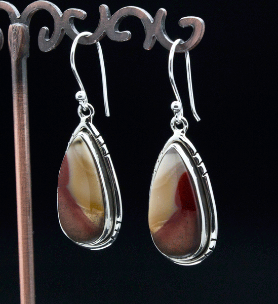 Sterling Silver Mookaite Earrings