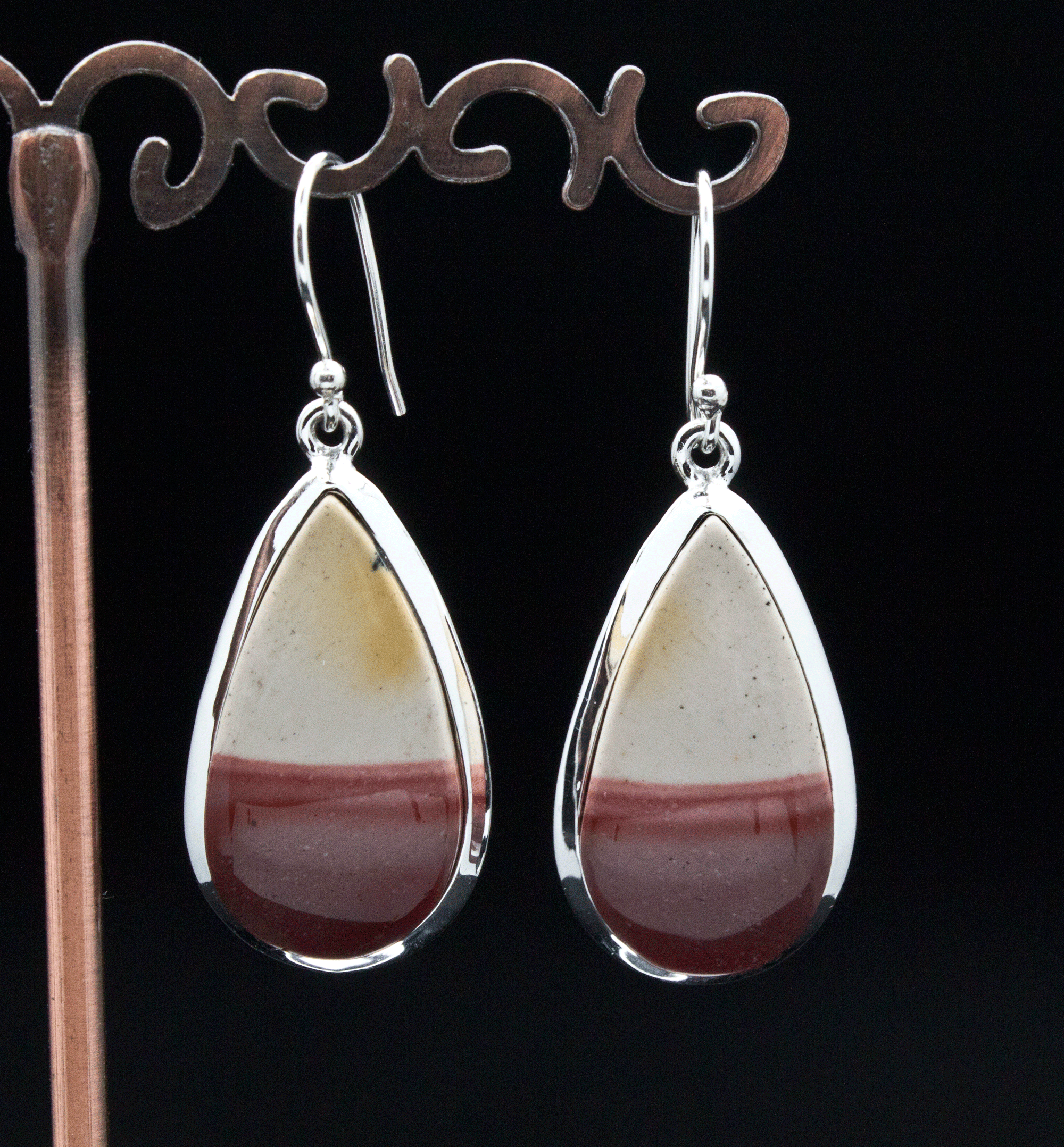 Sterling Silver Mookaite Earrings