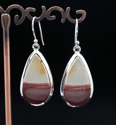 Sterling Silver Mookaite Earrings