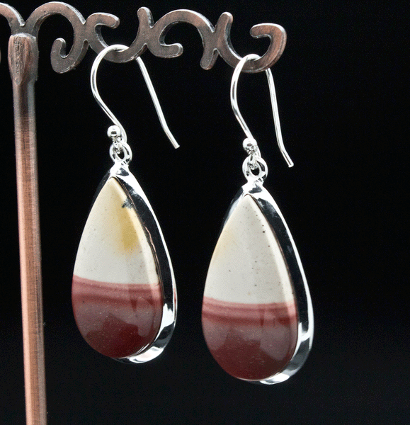 Sterling Silver Mookaite Earrings