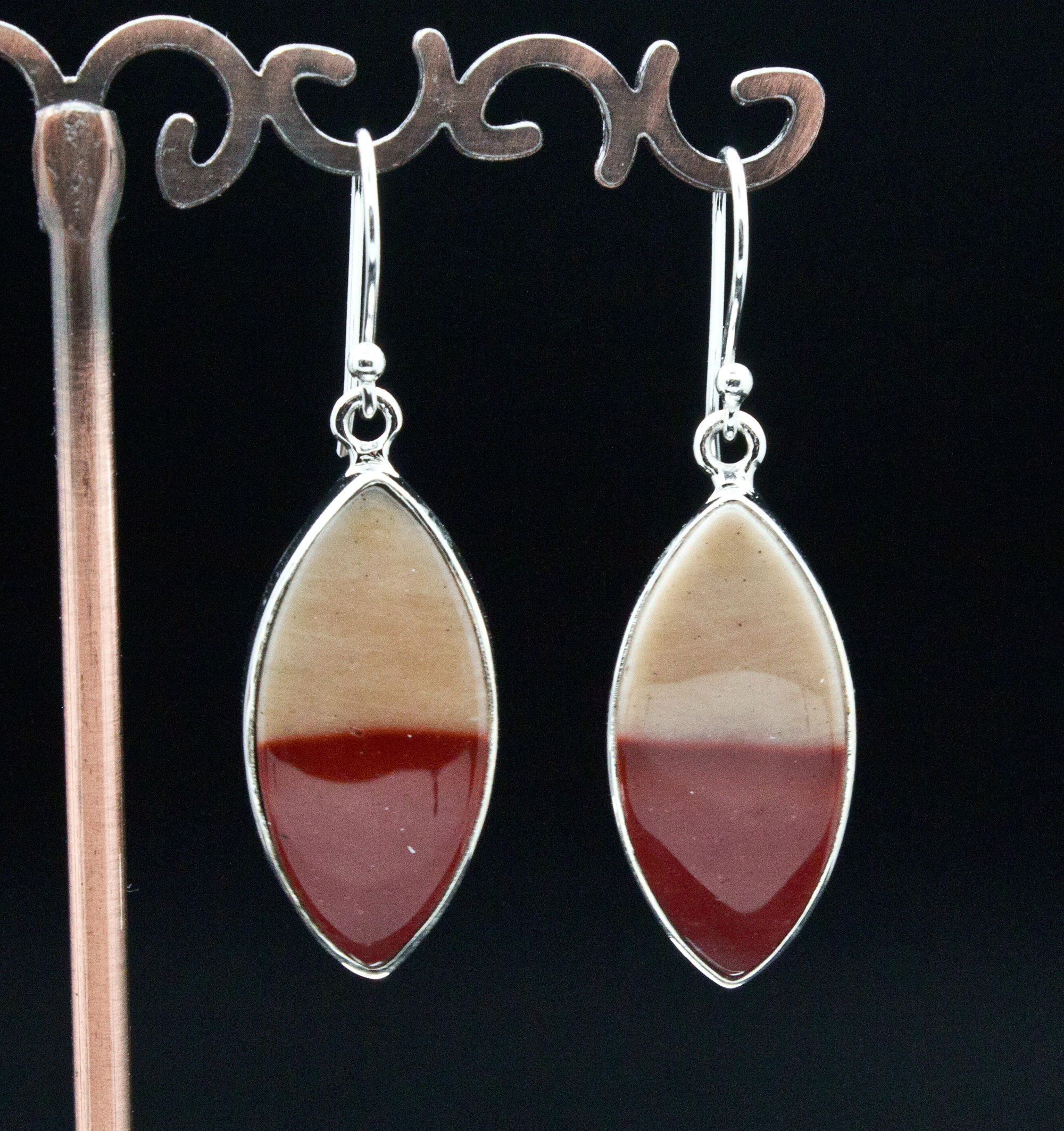 Sterling Silver Mookaite Earrings