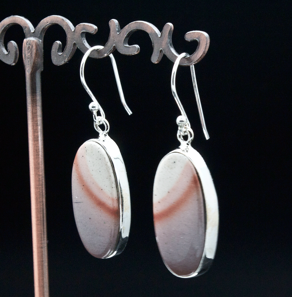 Sterling Silver Mookaite Earrings