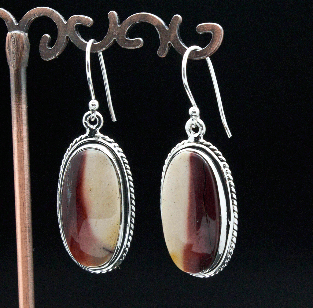 Sterling Silver Mookaite Earrings