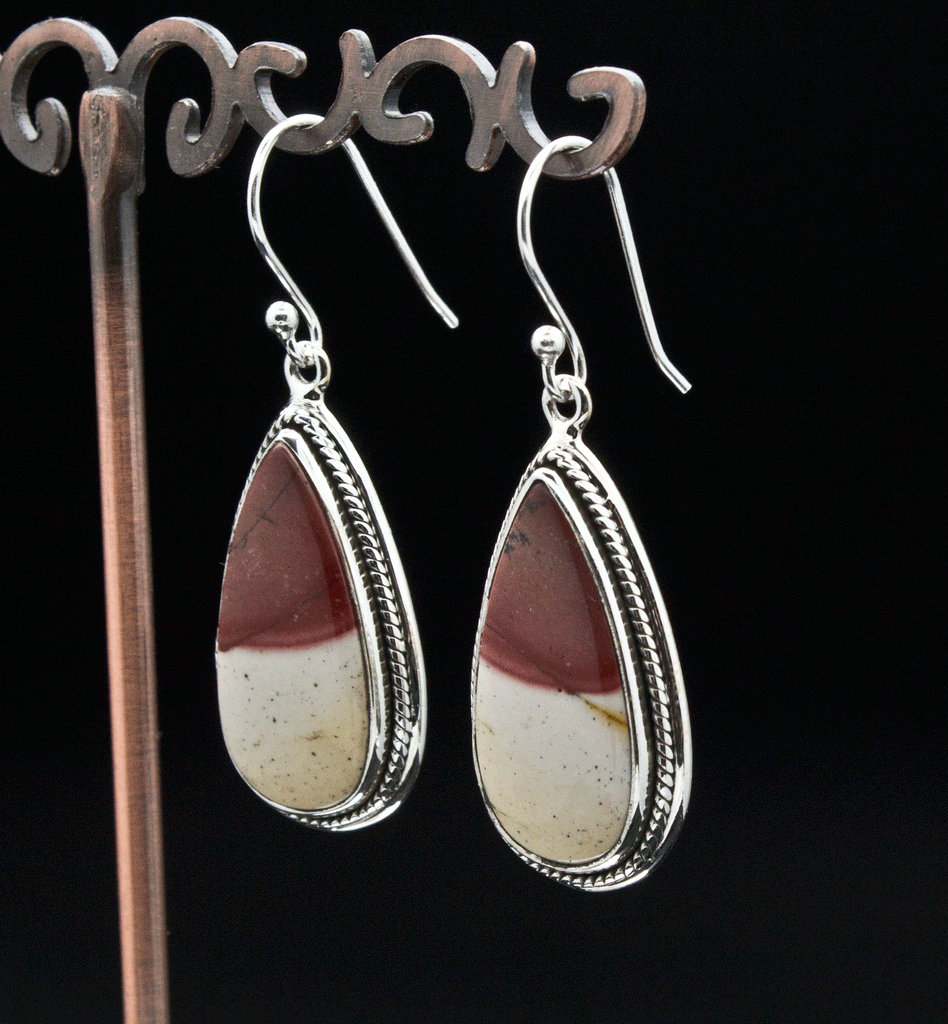 Sterling Silver Mookaite Earrings