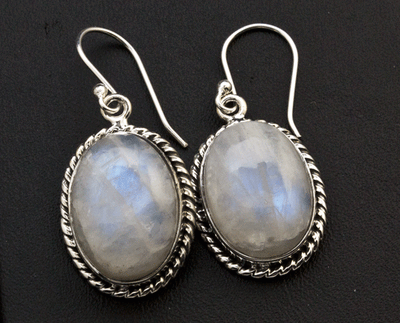 Sterling Silver Moonstone Earrings