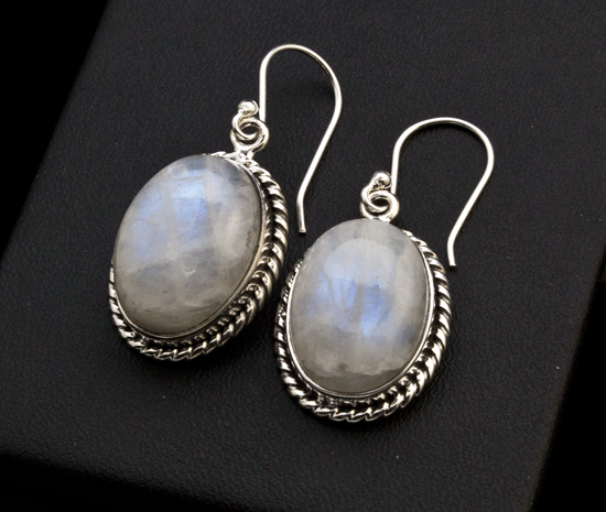 Sterling Silver Moonstone Earrings