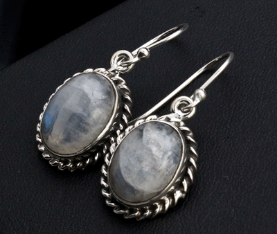 Sterling Silver Moonstone Earrings
