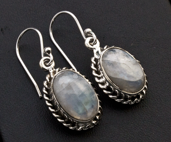 Sterling Silver Moonstone Earrings