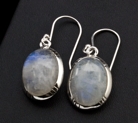 Sterling Silver Moonstone Earrings