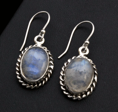 Sterling Silver Moonstone Earrings