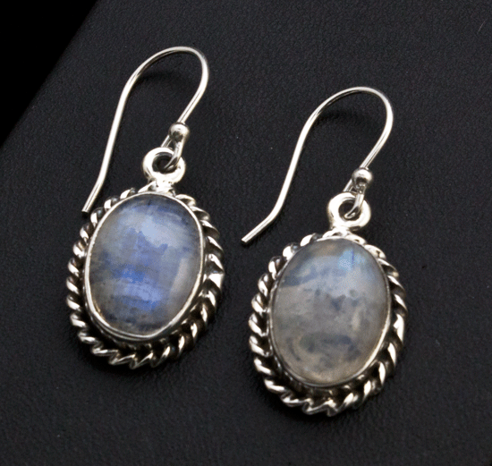 Sterling Silver Moonstone Earrings