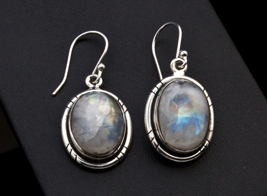 Sterling Silver Moonstone Earrings