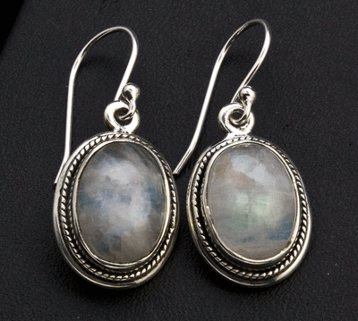 Sterling Silver Moonstone Earrings
