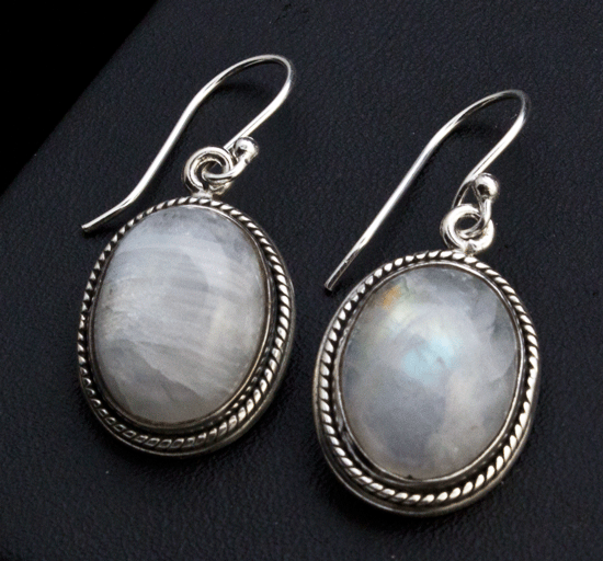 Sterling Silver Moonstone Earrings