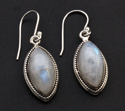 Sterling Silver Moonstone Earrings