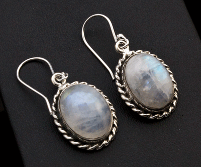 Sterling Silver Moonstone Earrings