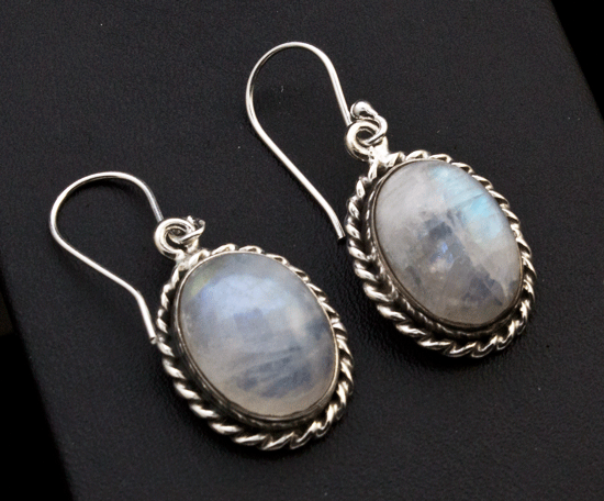 Sterling Silver Moonstone Earrings
