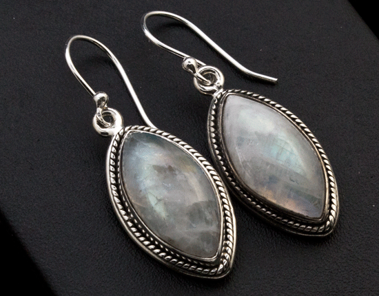 Sterling Silver Moonstone Earrings