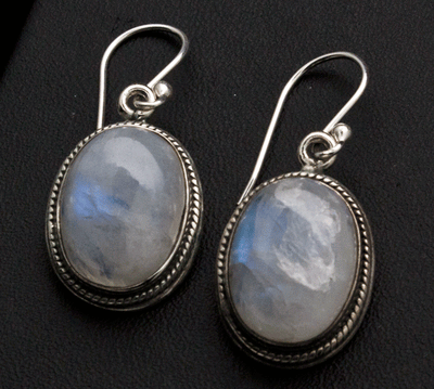 Sterling Silver Moonstone Earrings
