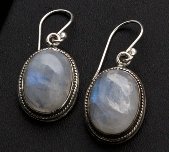 Sterling Silver Moonstone Earrings