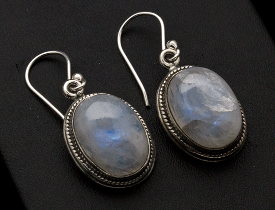 Sterling Silver Moonstone Earrings