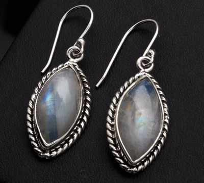 Sterling Silver Moonstone Earrings