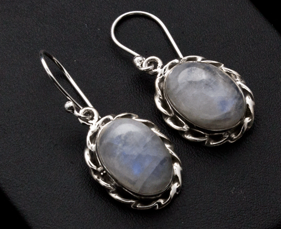 Sterling Silver Moonstone Earrings