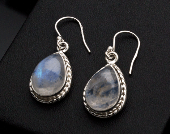 Sterling Silver Moonstone Earrings