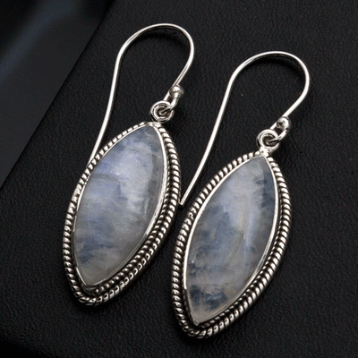 Sterling Silver Moonstone Earrings