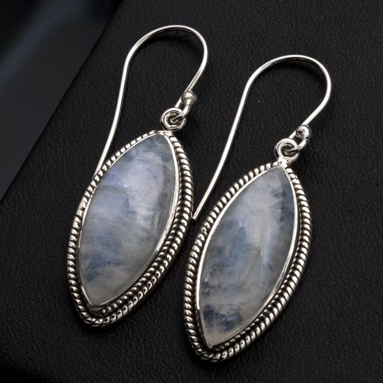 Sterling Silver Moonstone Earrings