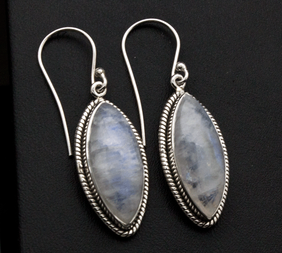 Sterling Silver Moonstone Earrings