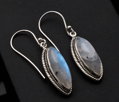 Sterling Silver Moonstone Earrings