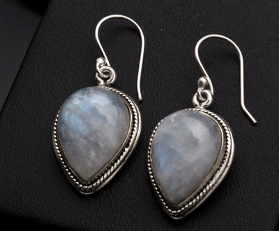 Sterling Silver Moonstone Earrings