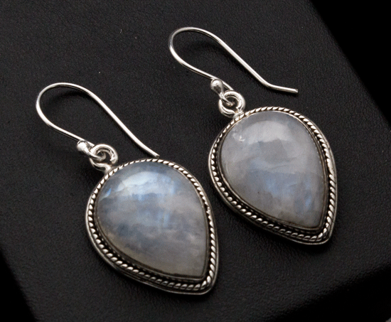 Sterling Silver Moonstone Earrings