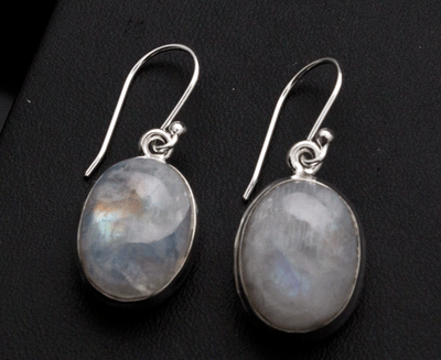 Sterling Silver Moonstone Earrings
