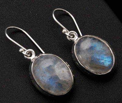 Sterling Silver Moonstone Earrings