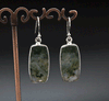 Sterling Silver Moss Agate Earrings