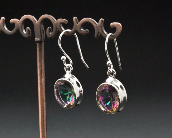 Sterling Silver Mystic Topaz Earrings