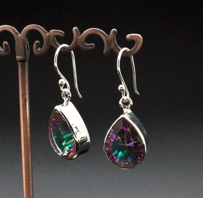 Sterling Silver Mystic Topaz Earrings