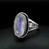 Sterling Silver Moonstone Ring Size 10