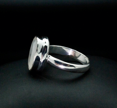 Sterling Silver Moonstone Ring Size 8