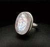 Sterling Silver Moonstone Ring Size 5