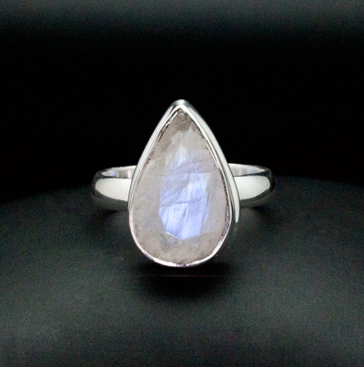 Sterling Silver Moonstone Ring Size 8
