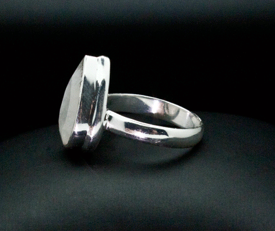 Sterling Silver Moonstone Ring Size 8