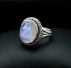 Sterling Silver Moonstone Ring Size 5