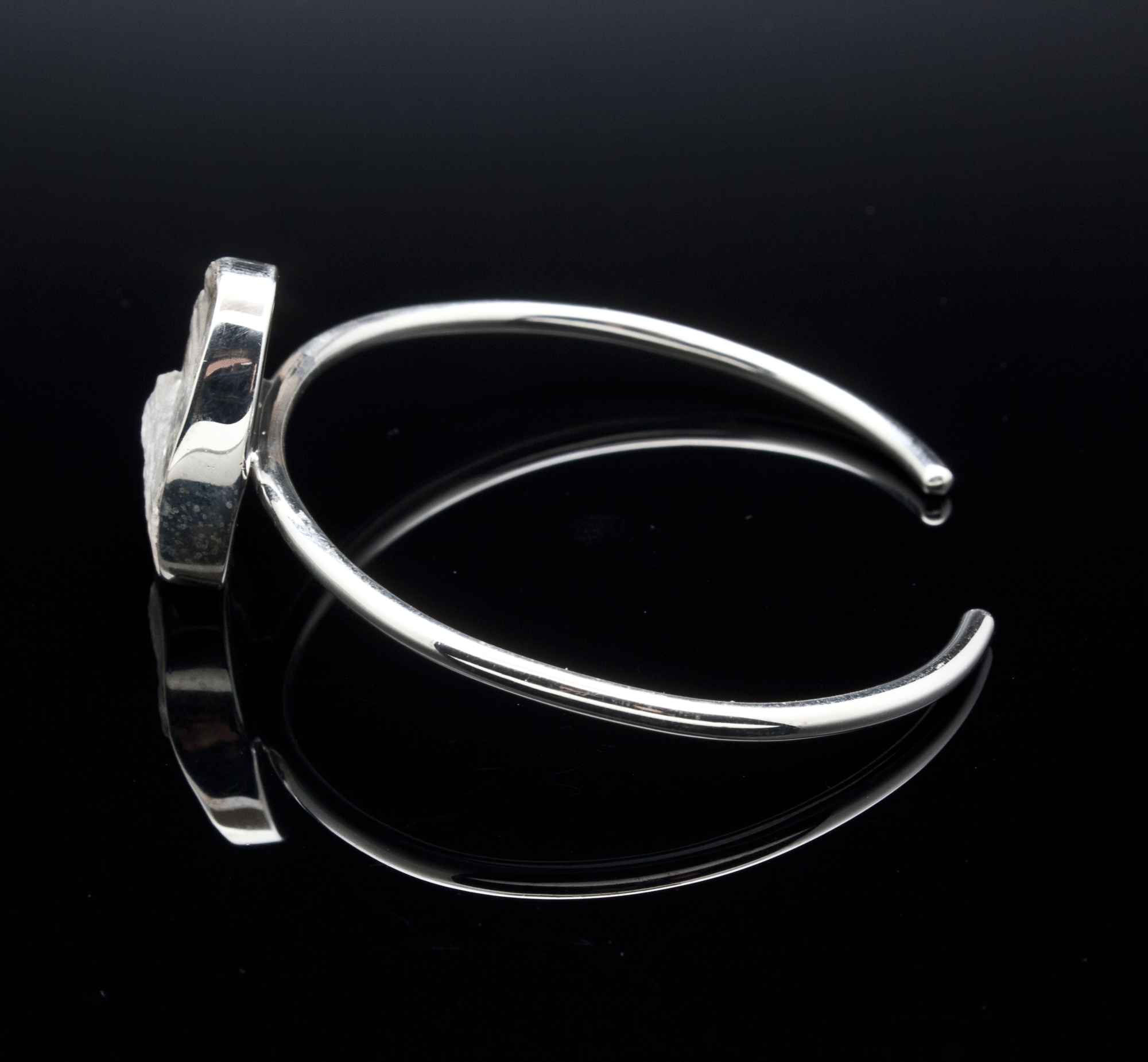 Sterling Silver Raw Moonstone Bracelet