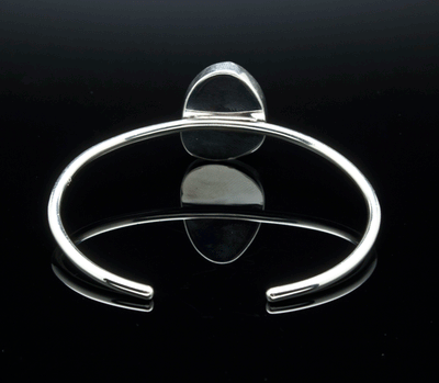 Sterling Silver Raw Moonstone Bracelet