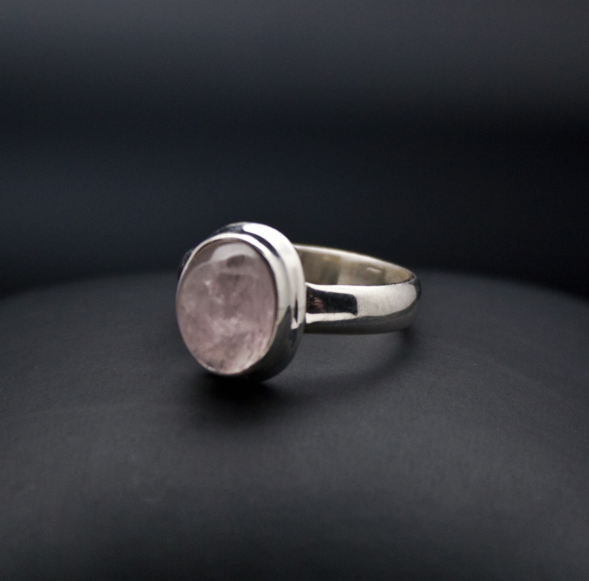 Sterling Silver Morganite Ring Size 7