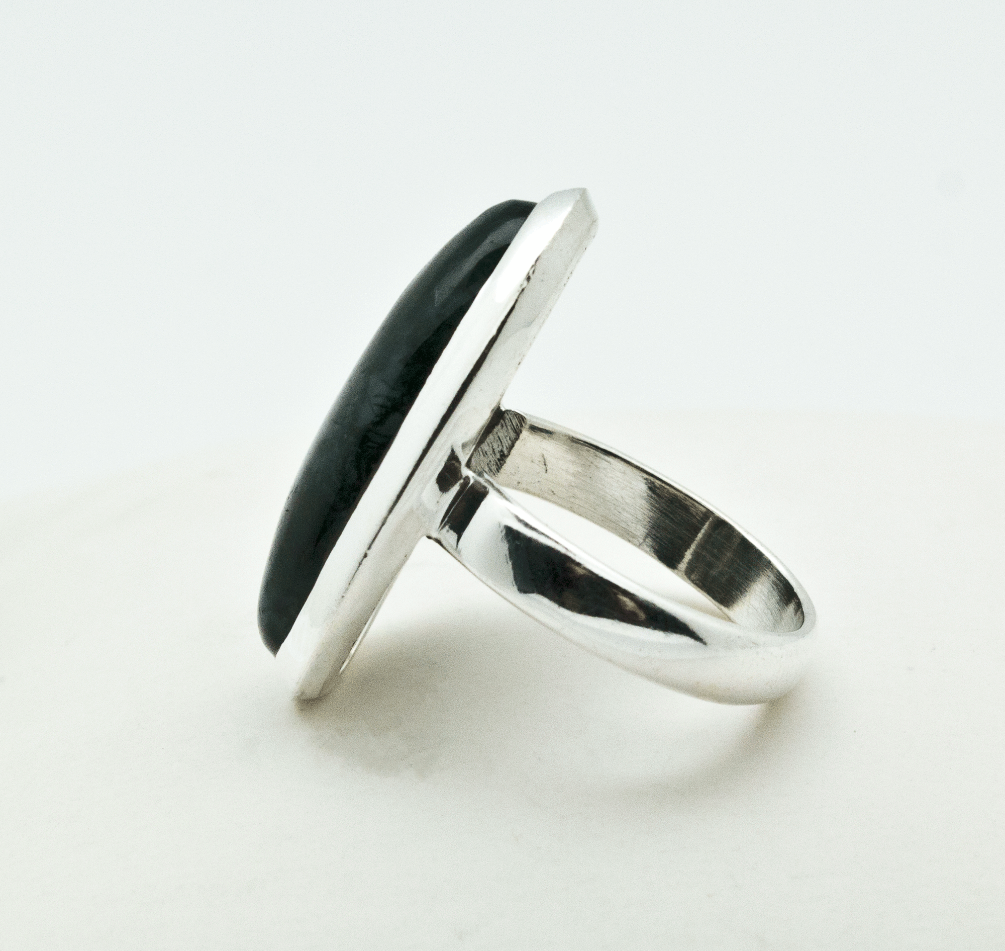 Sterling Silver Moss Agate Ring Size 5
