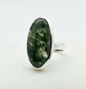 Sterling Silver Moss Agate Ring Size 5